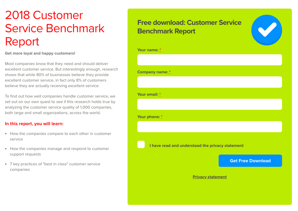 Gated content web form